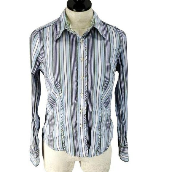 Tommy‎ Hilfiger Small Purple Button Down Long Sleeve blouse - Picture 1 of 7